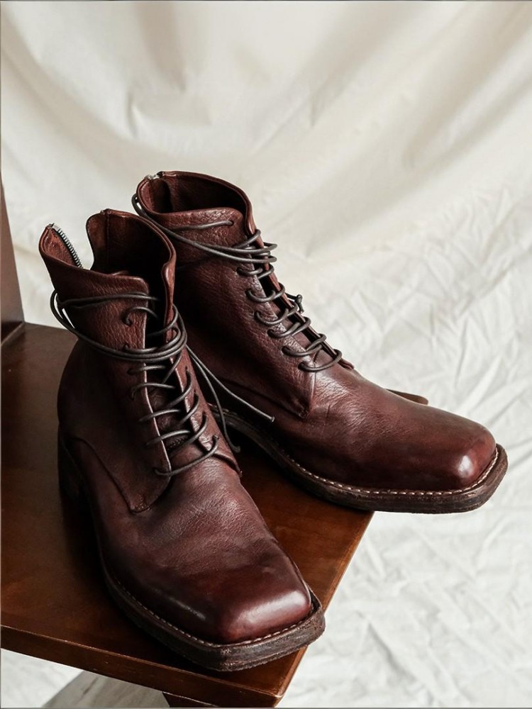 Retro Fashion Male Zipper Genu - Men'S Shoes To Increase Height reseña y precio