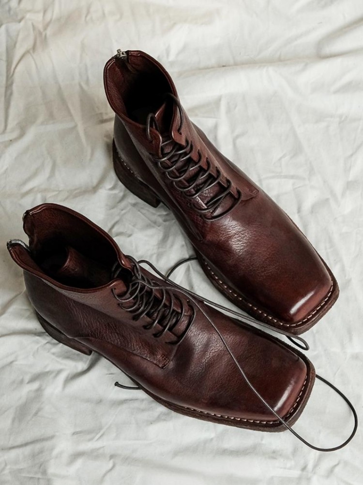 Retro Fashion Male Zipper Genu - Men'S Shoes To Increase Height reseña y precio