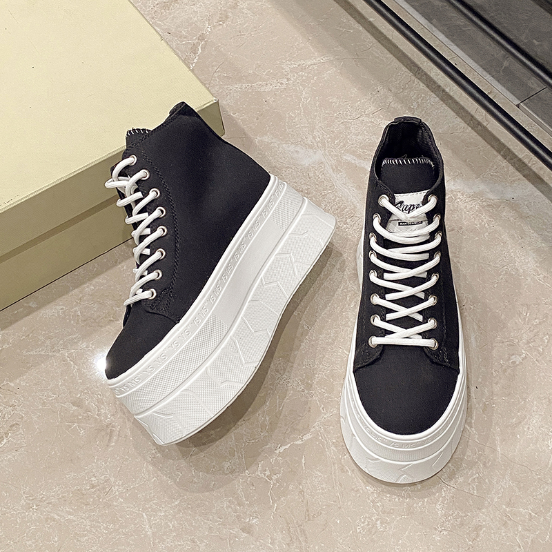 Women's Canvas Thick Bottom He - Canvas Sneaker High reseña y precio