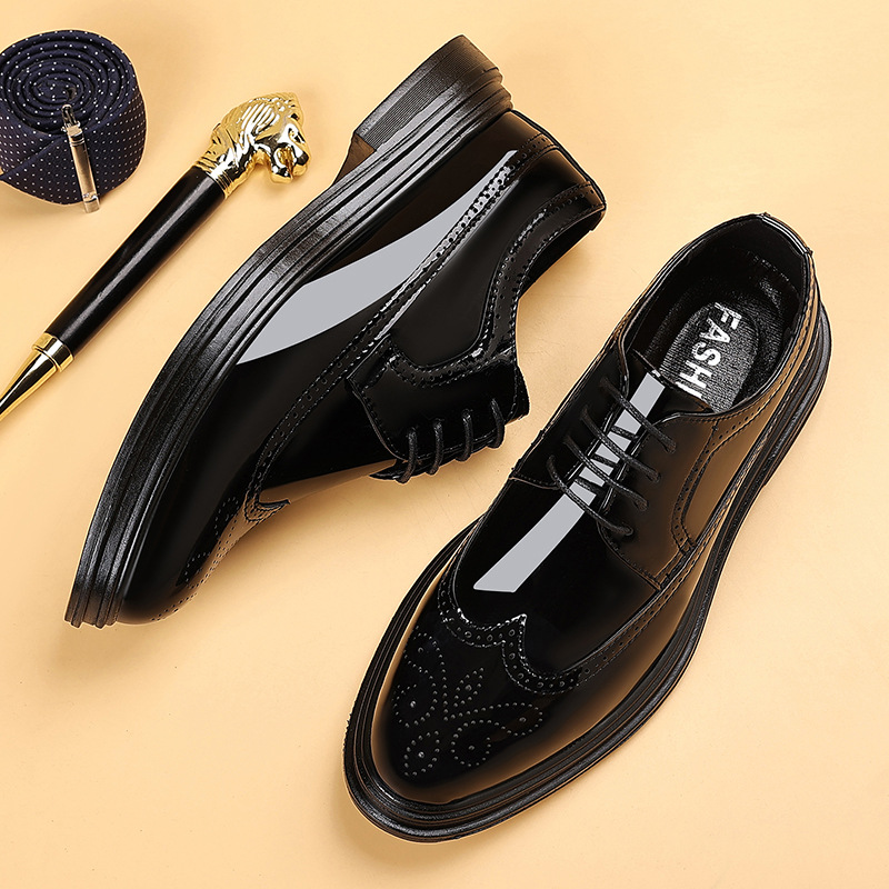 Men's Patent Leather Brogue Dr - Oxford Brogue Leather reseña y precio