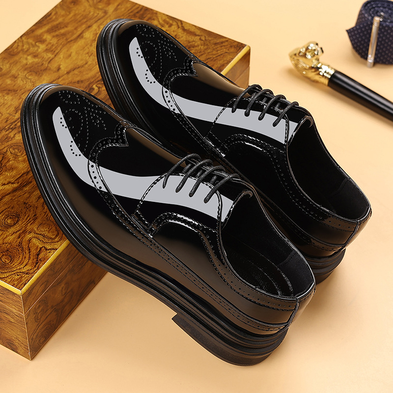 Men's Patent Leather Brogue Dr - Oxford Brogue Leather reseña y precio