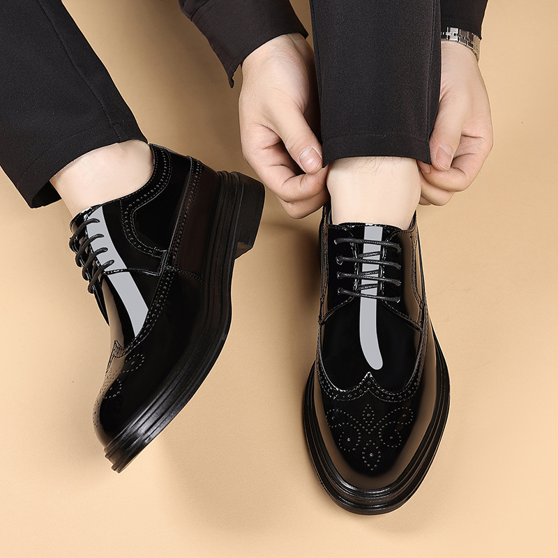 Men's Patent Leather Brogue Dr - Oxford Brogue Leather reseña y precio
