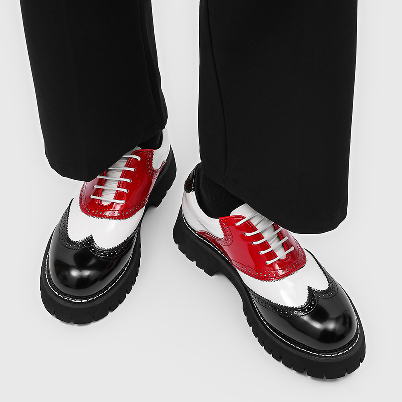 men's fashion hip hop rock pla - Oxford Brogue Leather reseña y precio