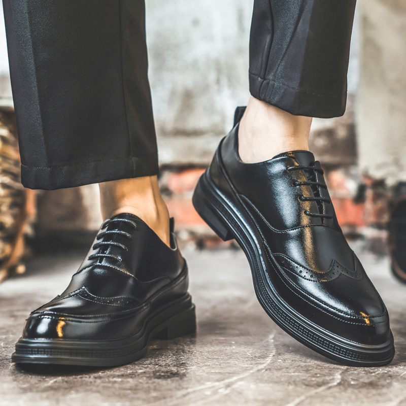 Men's Height Increasing Leathe - Oxford Brogue Leather reseña y precio
