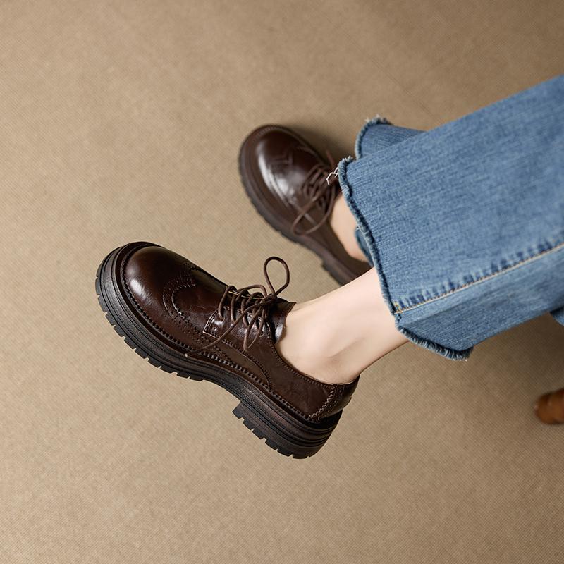 DIMANYU Women’s Oxford Shoes B - Oxford Brogue Leather reseña y precio