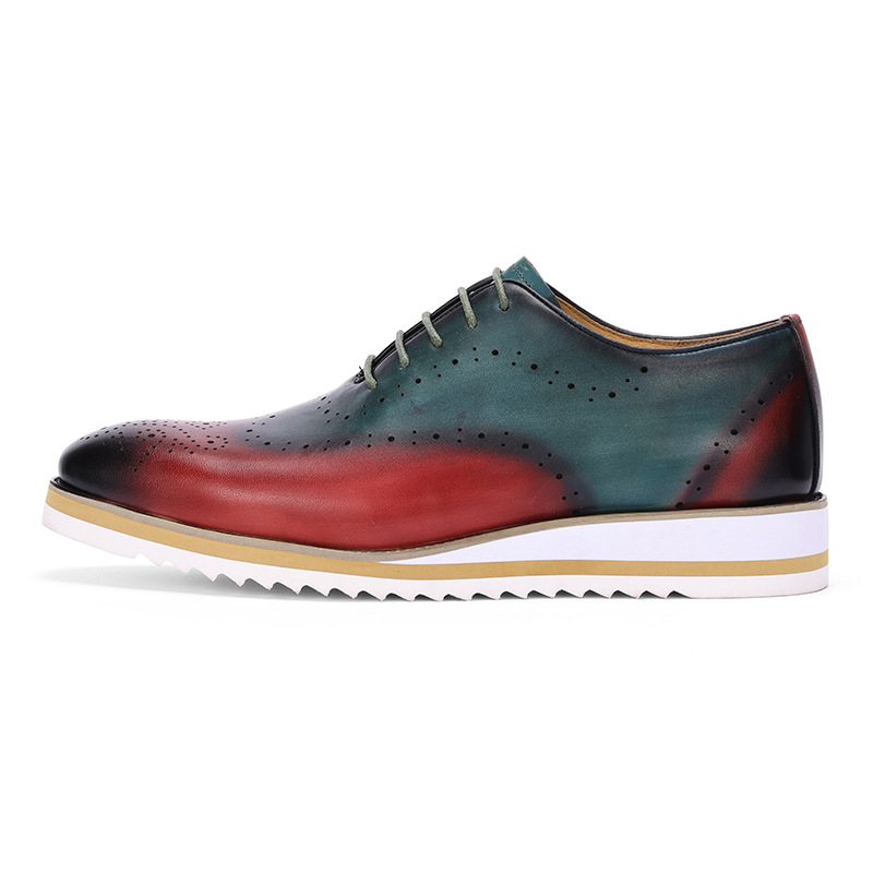 Luxury Men's Dress Shoes Genui - Oxford Brogue Leather reseña y precio