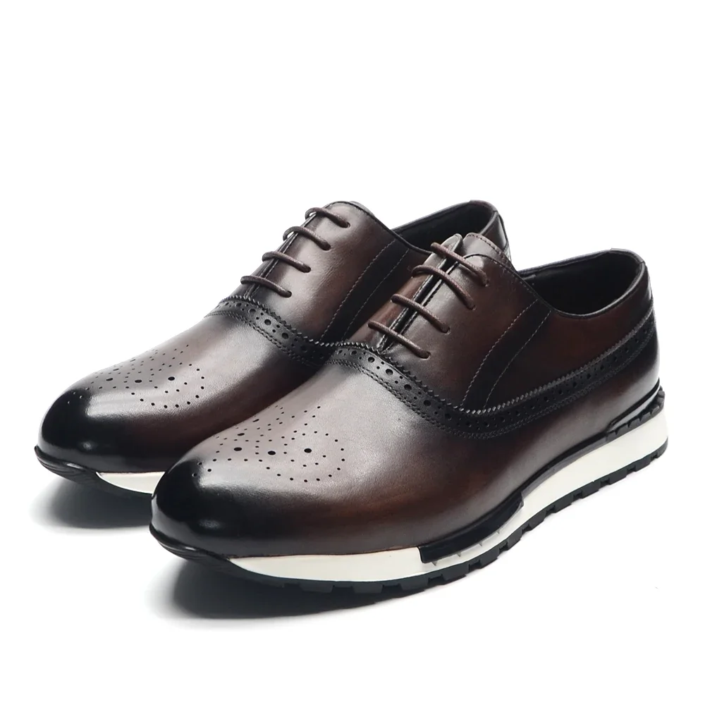 10 Colors Handmade Genuine Lea - Oxford Brogue Leather reseña y precio