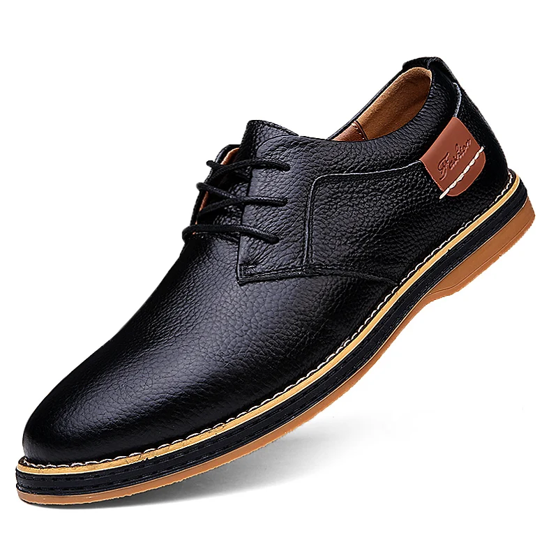 Genuine Leather Men Dress Shoe - Oxford Brogue Leather reseña y precio