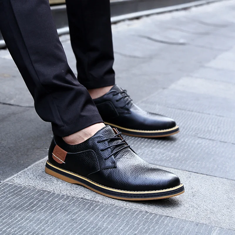 Genuine Leather Men Dress Shoe - Oxford Brogue Leather reseña y precio