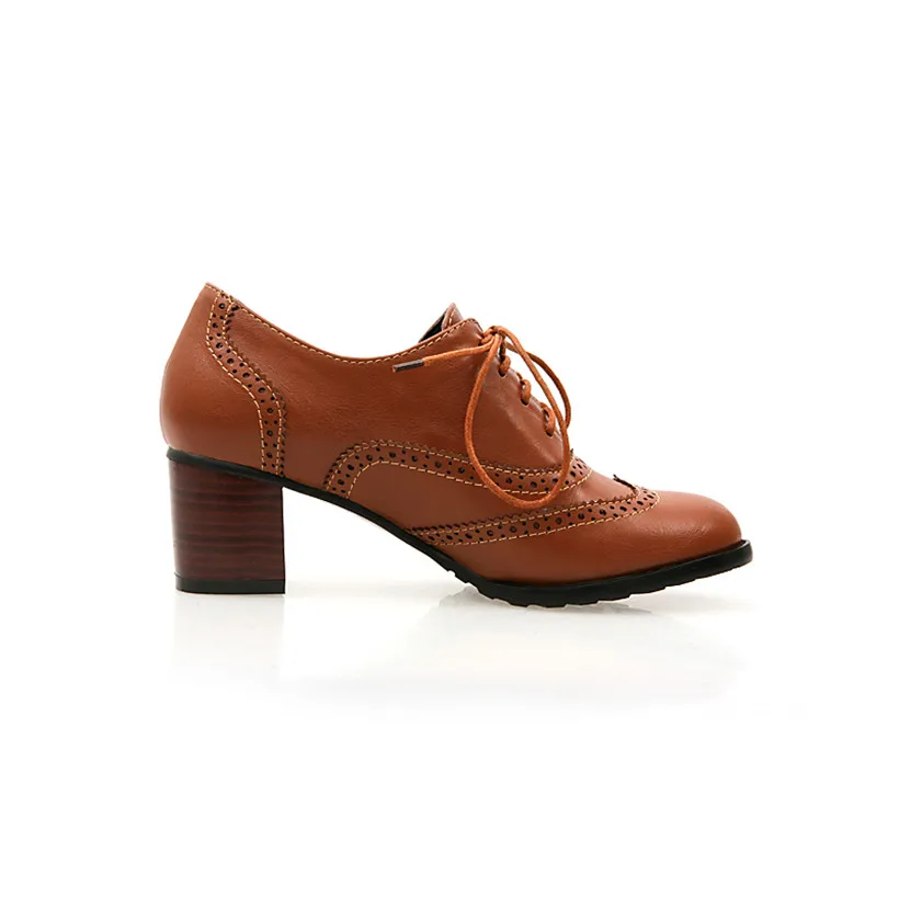 British Women Oxfords High Blo - Oxford Brogue Leather reseña y precio