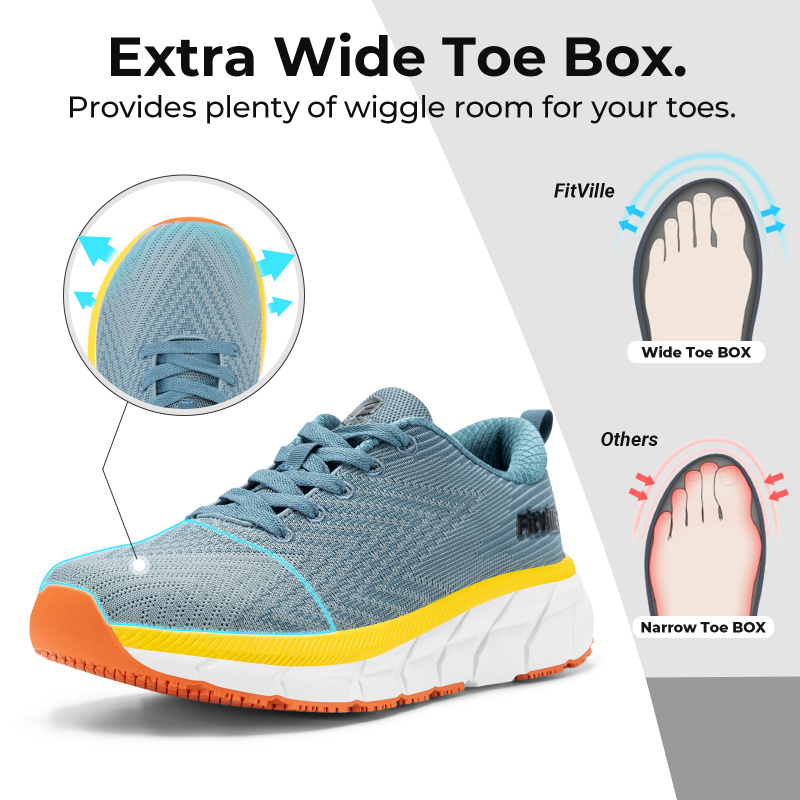 FitVille Wide Toe Box Men'S Sh - Men'S Shoes With Wide Toe Box reseña y precio