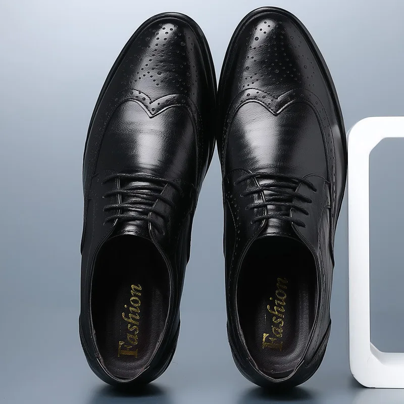 Oxford Shoes Genuine Calfskin  - Oxford Brogue Leather reseña y precio