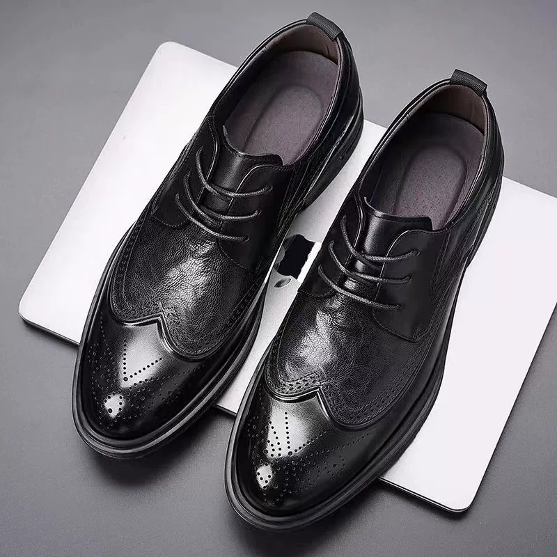 Mens Oxford Shoes Genuine Cow  - Oxford Brogue Leather reseña y precio