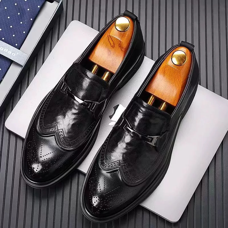 Mens Oxford Shoes Genuine Cow  - Oxford Brogue Leather reseña y precio