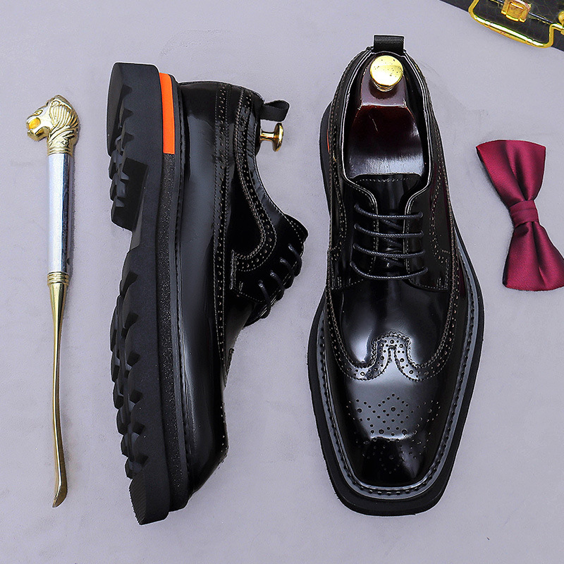 Men's Brogue Platform Oxford S - Oxford Brogue Leather reseña y precio