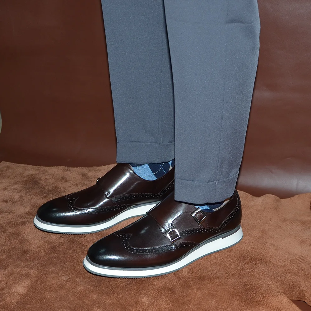 European Luxury Mens Sneakers  - Oxford Brogue Leather reseña y precio