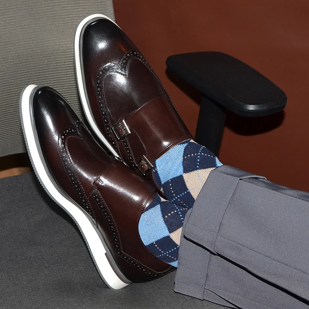 European Luxury Mens Sneakers  - Oxford Brogue Leather reseña y precio