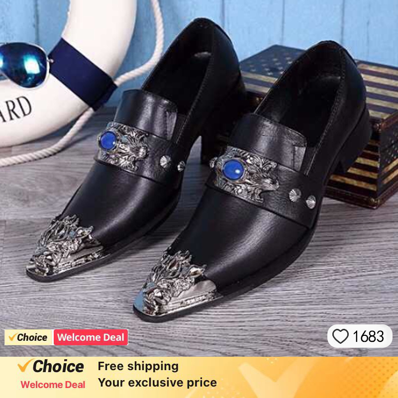 Men's Shoes Italian Style Poin - Oxford Brogue Leather reseña y precio