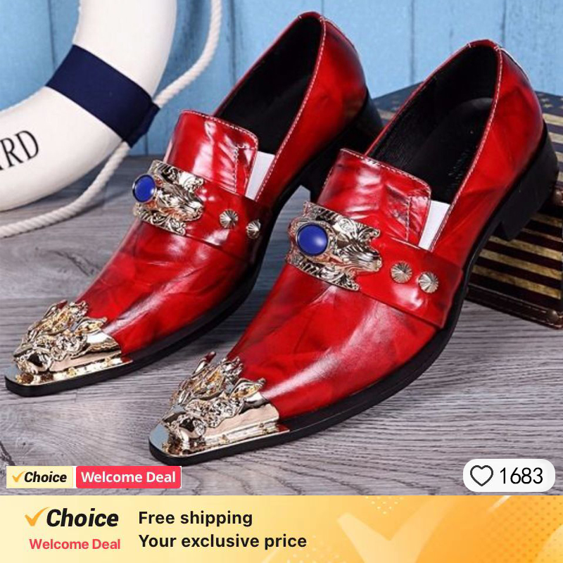 Men's Shoes Italian Style Poin - Oxford Brogue Leather reseña y precio