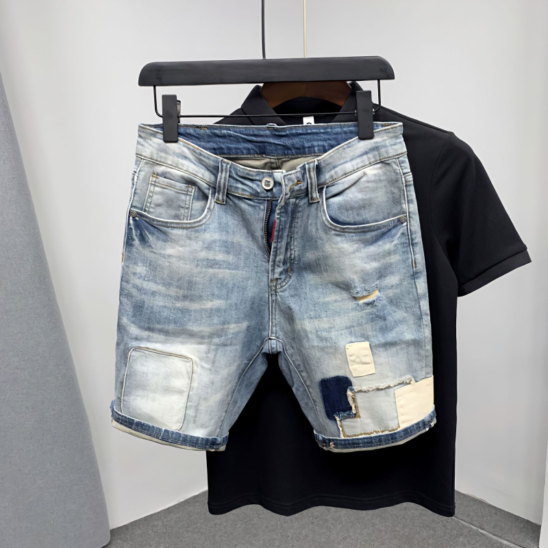 Straight Male Denim Shorts Rip - Men'S Shoes For Jeans reseña y precio