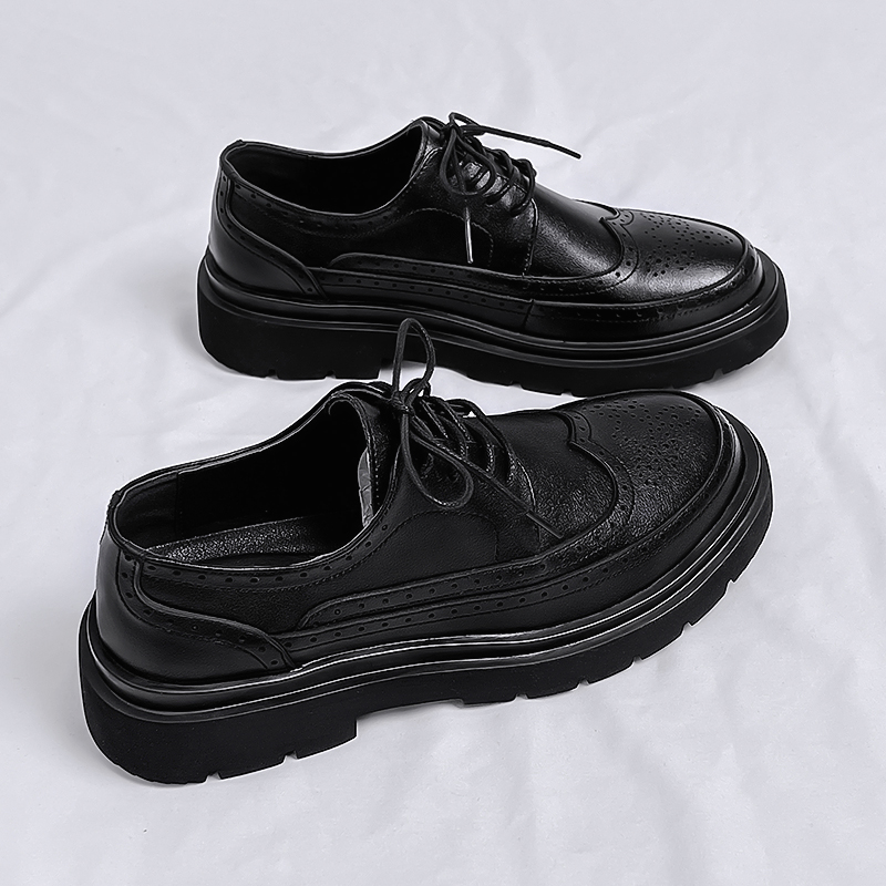 Men's Black Brogue Dress Shoes - Oxford Brogue Leather reseña y precio