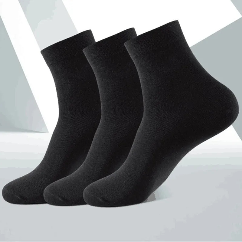 3 Pairs Black Men Socks Cotton - Men'S Shoes For Crews reseña y precio