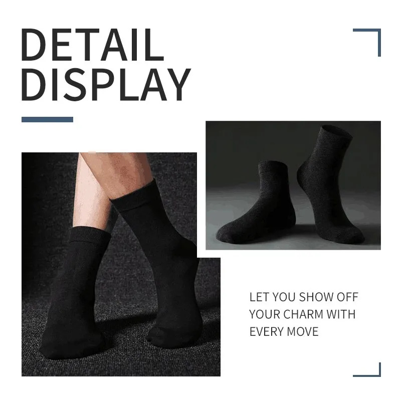 3 Pairs Black Men Socks Cotton - Men'S Shoes For Crews reseña y precio