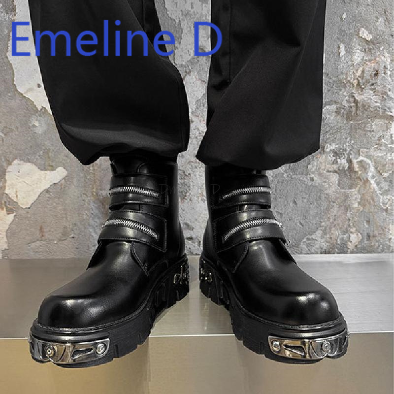 Dark Punk High Top Shoes Fashi - Men'S Shoes To Increase Height reseña y precio