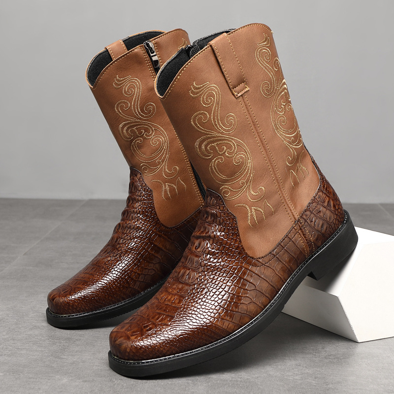 Men's Wide Width Tall Cowboy B - Men'S Shoes With Wide Toe Box reseña y precio