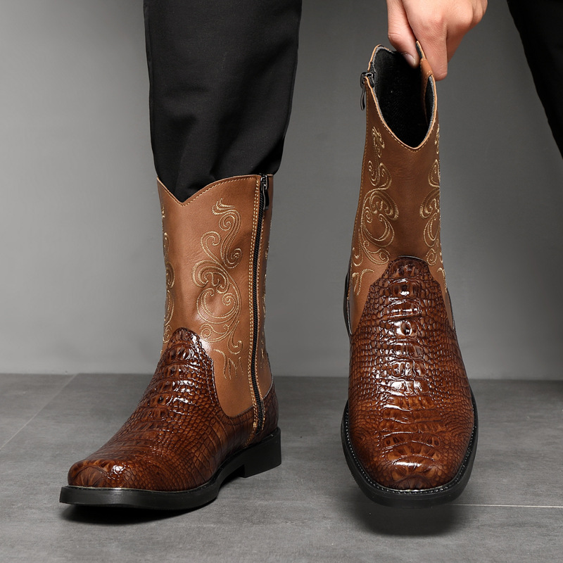 Men's Wide Width Tall Cowboy B - Men'S Shoes With Wide Toe Box reseña y precio