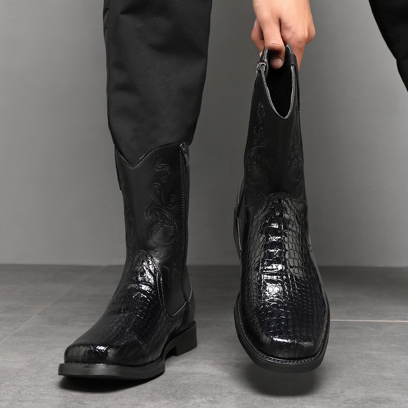 Men's Wide Width Tall Cowboy B - Men'S Shoes With Wide Toe Box reseña y precio