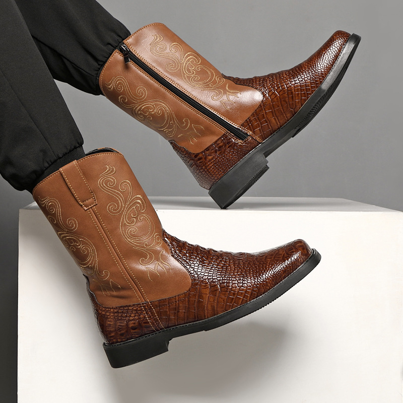 Men's Wide Width Tall Cowboy B - Men'S Shoes With Wide Toe Box reseña y precio