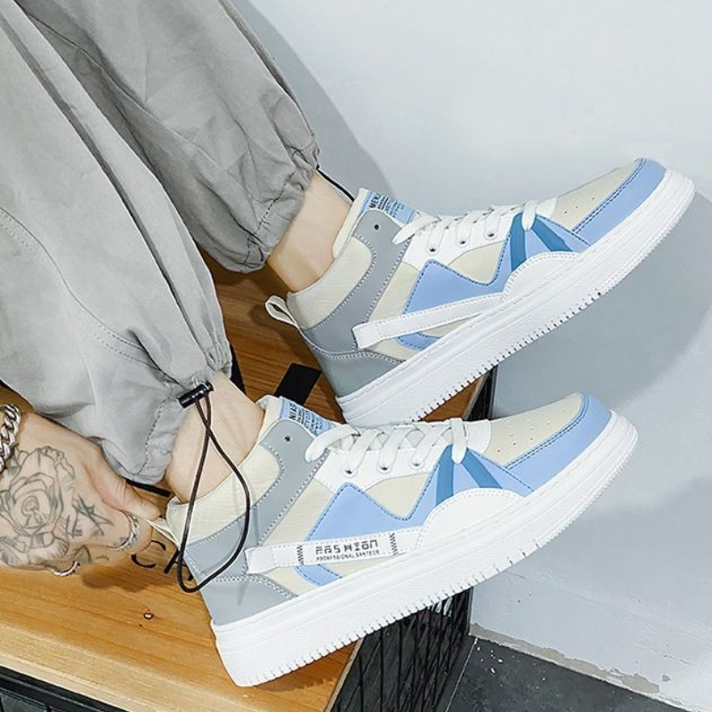 Men‘s Thick Sole White High To - Canvas Sneaker High reseña y precio