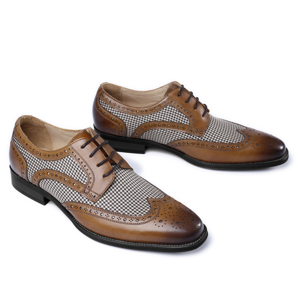 New Oxford Business Men Shoes  - Oxford Brogue Leather reseña y precio
