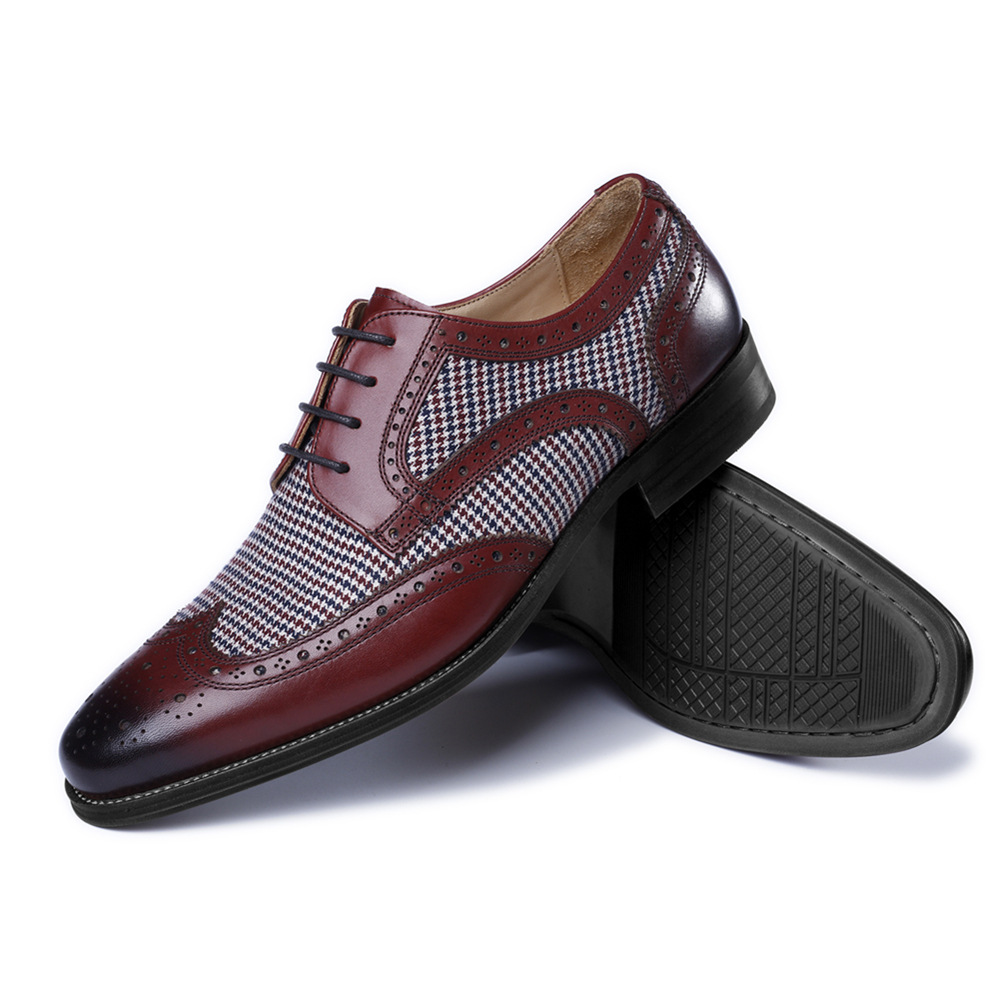 New Oxford Business Men Shoes  - Oxford Brogue Leather reseña y precio