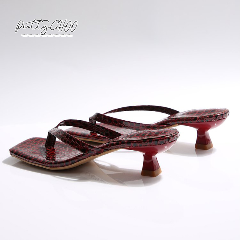 Crocodile Print Kitten Heel Fl - Men'S Shoes In Fashion reseña y precio