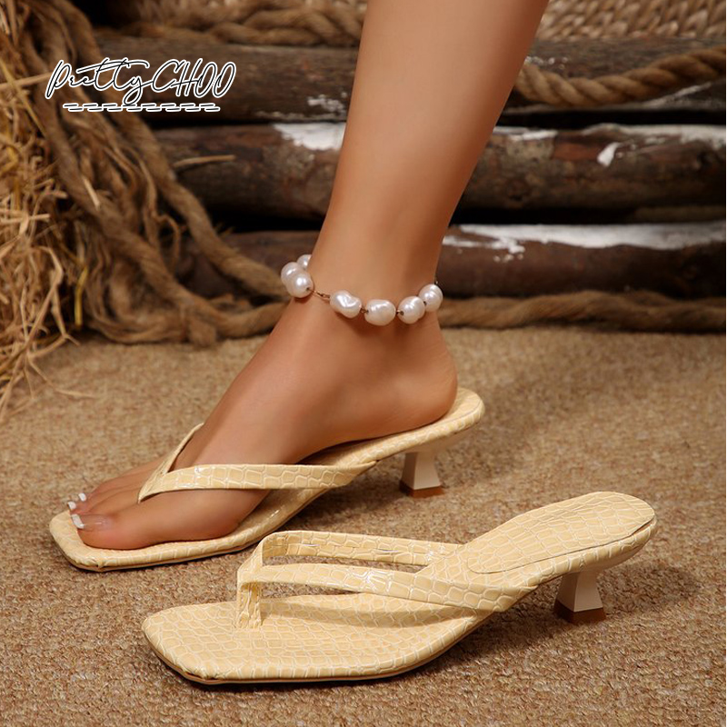 Crocodile Print Kitten Heel Fl - Men'S Shoes In Fashion reseña y precio